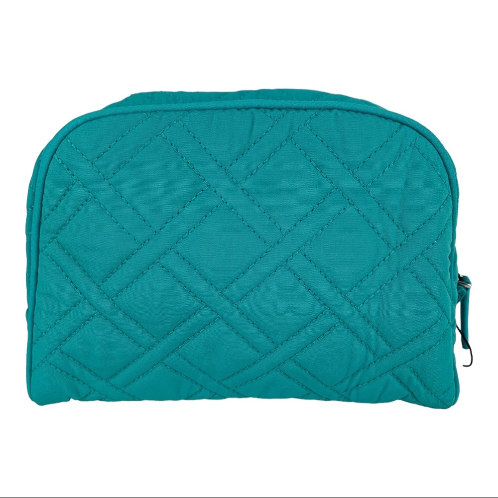Vera Bradley Medium Zip Cosmetic Turquoise Sea - Picture 4 of 14